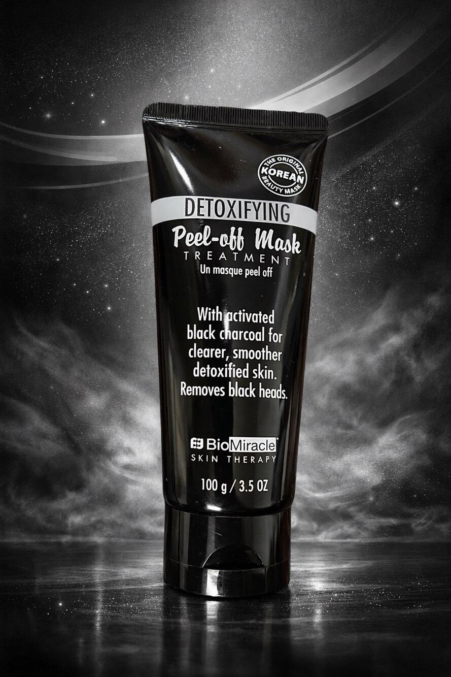 BioMiracle Detoxifying Peel Off Mask Charcoal 3.5oz Pore Cleanse
